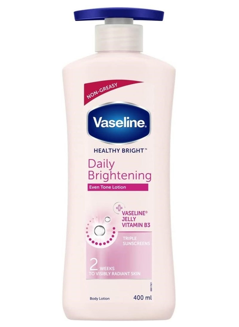Vaseline Healthy Bright Body Lotion 400 ml & Vaseline Intensive Care Aloe Fresh Hydrating Body Lotion 400 ml - Image 2